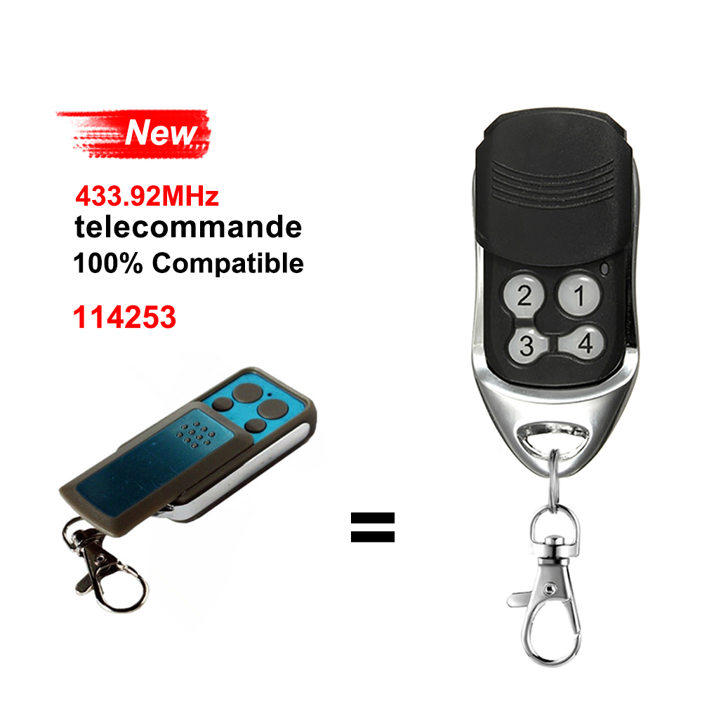 for AVIDSEN Garage Remote Control Rolling Code AVIDSEN 114253 Garage Door Opener 433.92MHz Transmitter for Gate Newest
