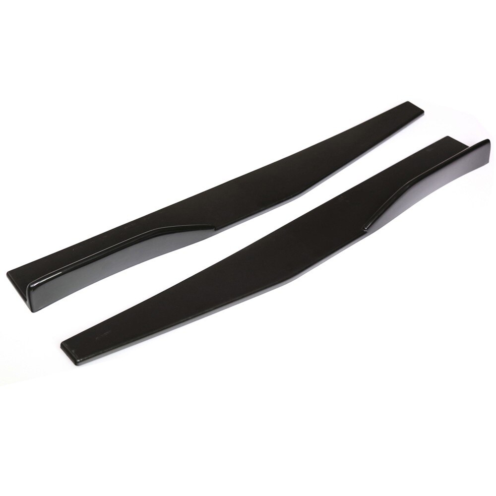 Black Universal Black Side Skirt Rocker Splitters Winglet Wings Diffuser Car Side Skirt Rocker Panel Primer