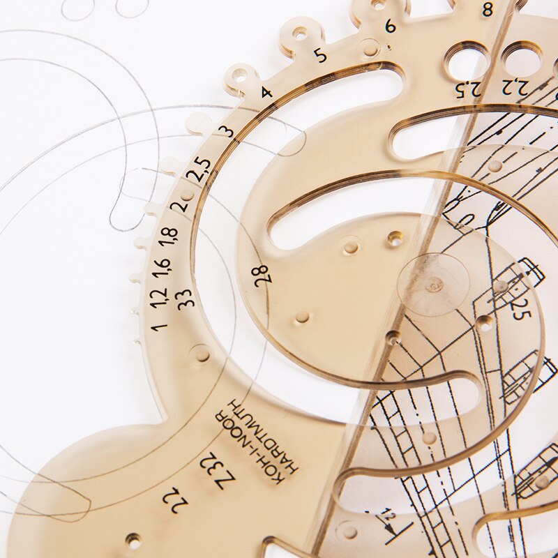 2pcs Radius ruler Surveying And Mapping Drawing Tools Foot Ten Kinds Of Style Multipurpose Template Ruler