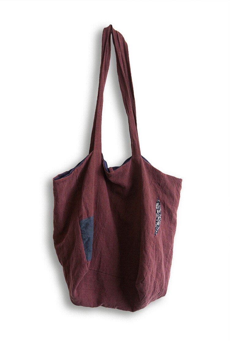 Kobiety pościel bawełniana torba na ramię w stylu klasyczny jednolita, w niejednolita całość torba