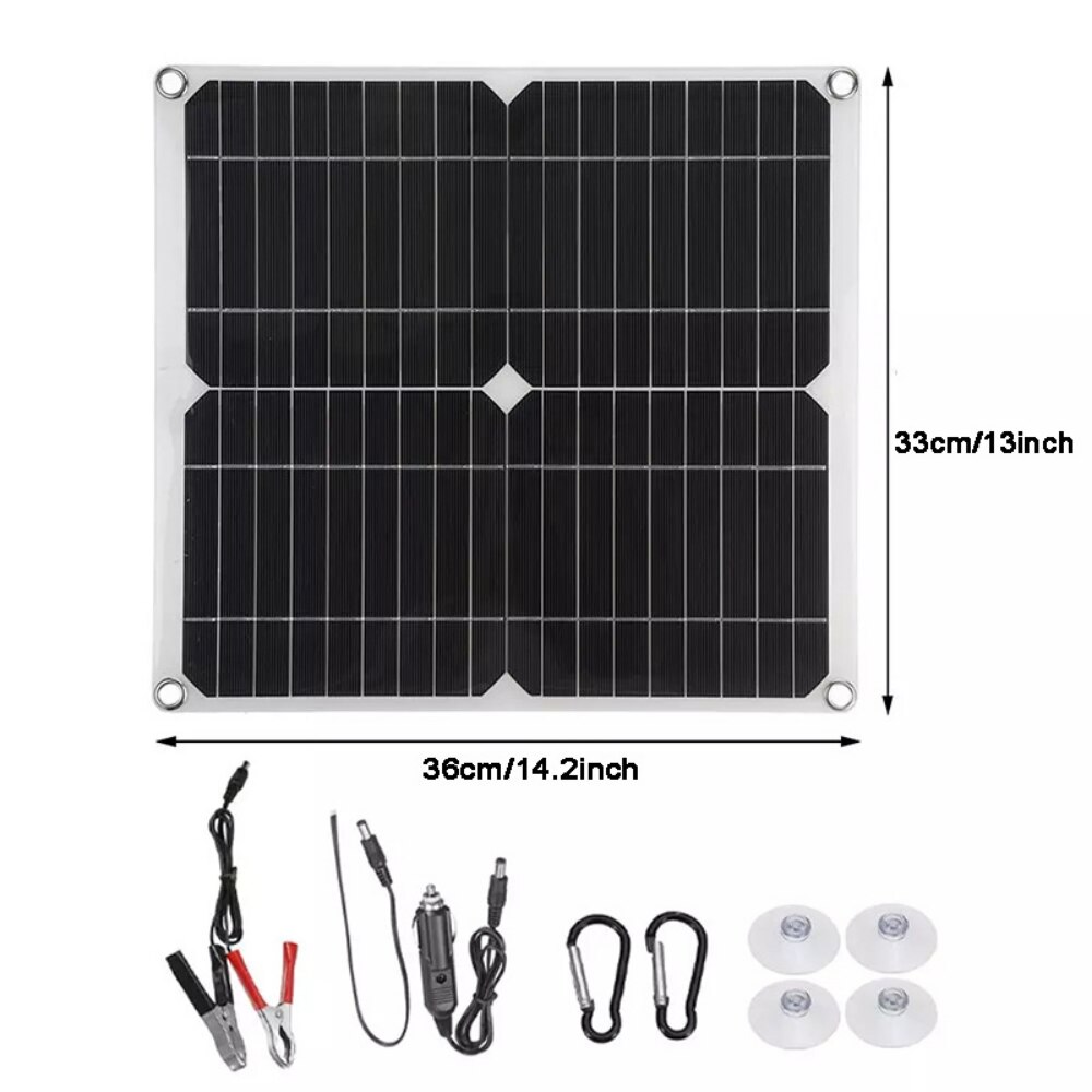 300w kit de painel solar completa dupla 18v usb 60a controlador gerador solar portátil para a energia móvel relógio telefone carregador bateria
