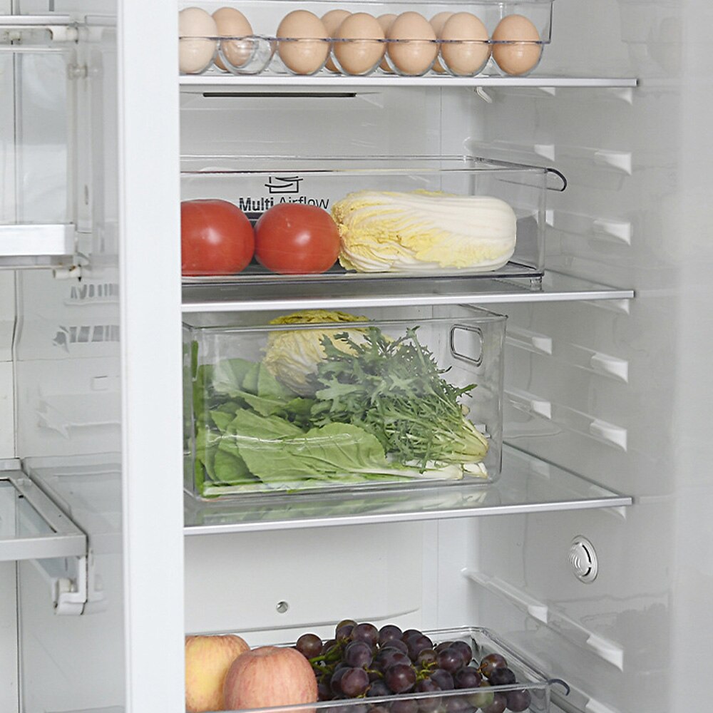 Refrigerator Food Storage Container Box Plastic Fresh Egg Fruit Vegetable Organizer Bins for Kitchen Cabinets Freezer