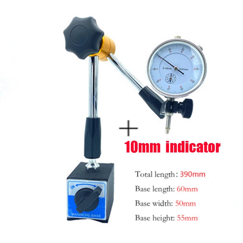 Måleur indikator magnetisk holder måleur magnetisk stativ base mikrometer måleværktøj time type indikator måleværktøj