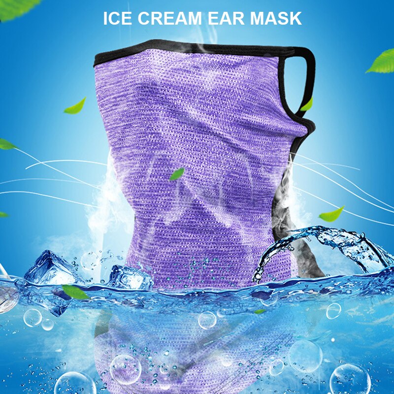 Ice Silk Facial Protection Neck Windproof Gaiter Anti Fog Dust Proof Face Cover Headgear for Cycling Skiing Hiking PUZ77