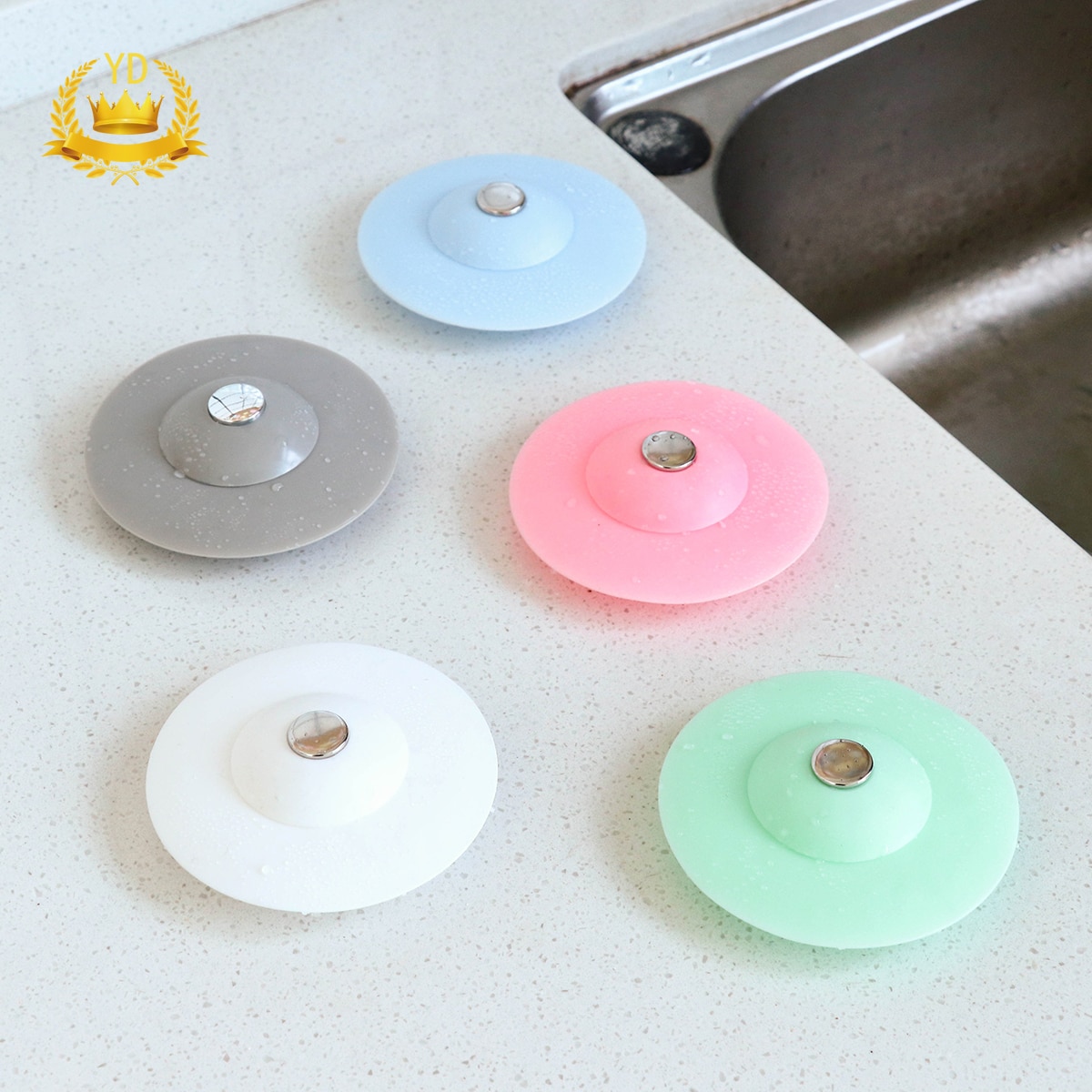 3/2/1Pcs Kitchen Sink Shower Hair Strainer Sink Stopper Sink Strainer Kitchen Bathroom Sink Plugs Drain Plug Hole Hair Catcher