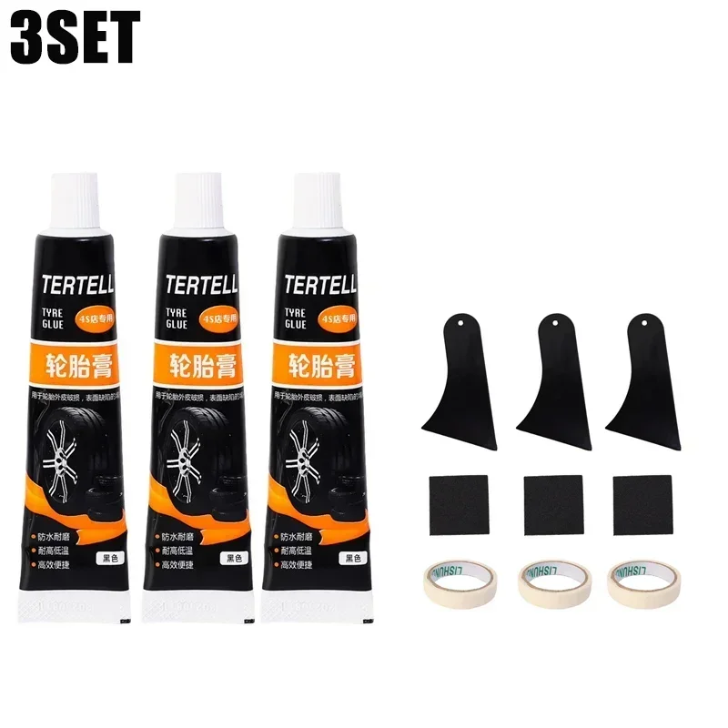 Tire Repair Glue Waterproof & High Temperature Resistant Black Sealing Waterproof And High-Temperature Resistant Repair Adhesive: Blue