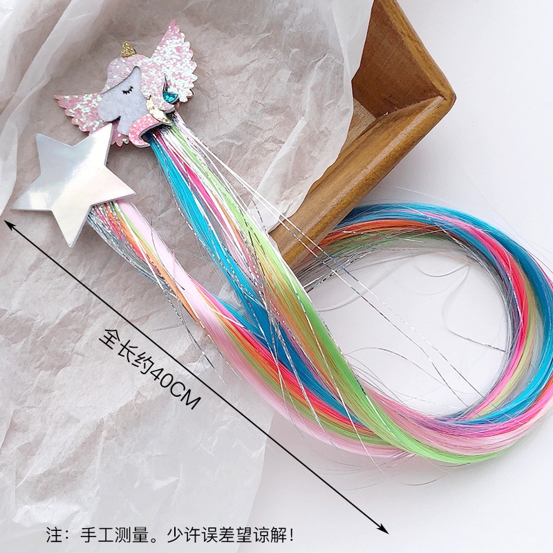 Rosa Bogen Haar Clip Regenbogen Für Mädchen & Frauen Bunte Prinzessin Haar Erweiterungen Clip Haar Zubehör Schmetterling Kopfschmuck Party