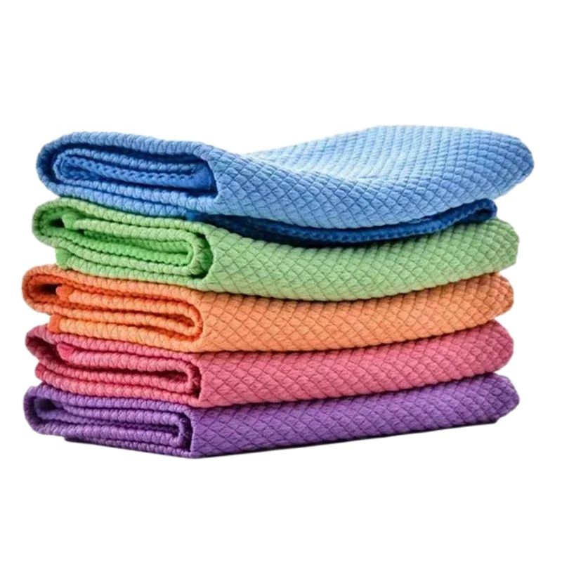 5PCS Microfiber Afwasdoekje Reinigingsdoekje Super Absorbeerbare Vensterglas Reinigingsdoekje Keuken Anti-vet Poetslappen