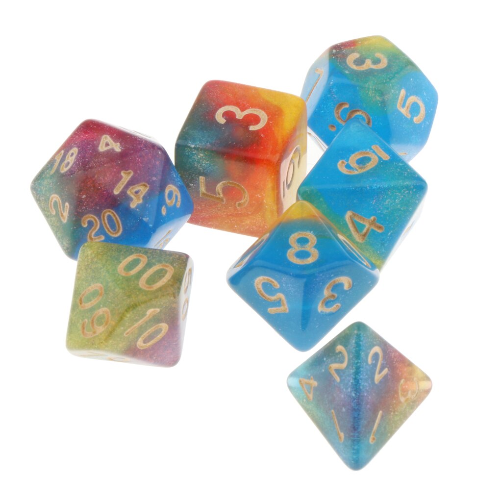 7/Set di Plastica Dadi Poliedrici Set per D & D Dungeons and Dragons Gioco Giocattolo di Stile 13 Casino Del Partito tavolo da Gioco di Ruolo Accessorio