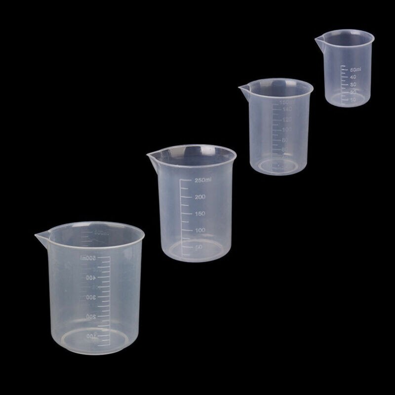 1pcs Plastic Measuring Cup Laboratory Beaker Graduated Cup Water Scale Bottle Kitchen Baking Supplies Measurement Tool.