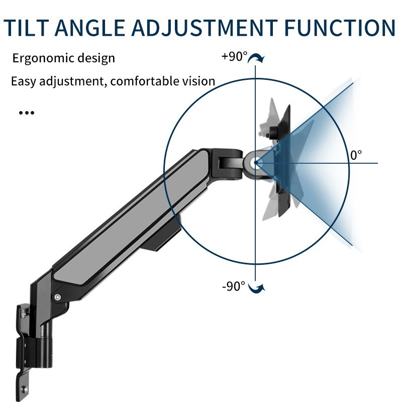 10"-32" Monitor Wall Mount Screen Aluminum Gas Spring Air Press Articulated Arm Soporte TV Bracket Holder PC Display Stand W31