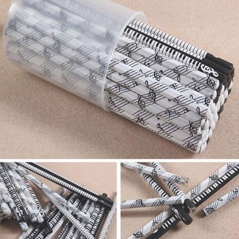 Music Theme Wood Pencil Musical Notes and Piano Printed for Children Stationery