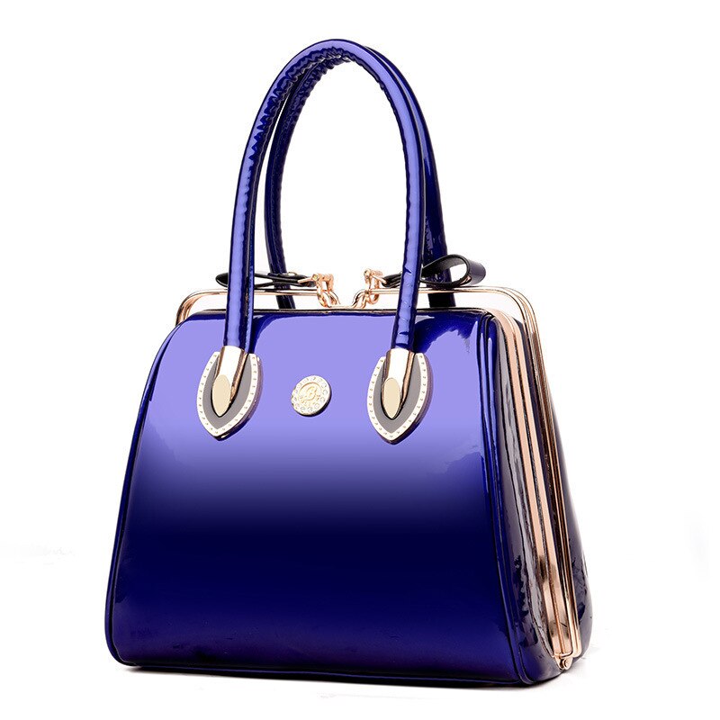 Luxe en cuir verni noir femmes sac dames célèbre sac à main sac à main sac à main fourre-tout sac à bandoulière