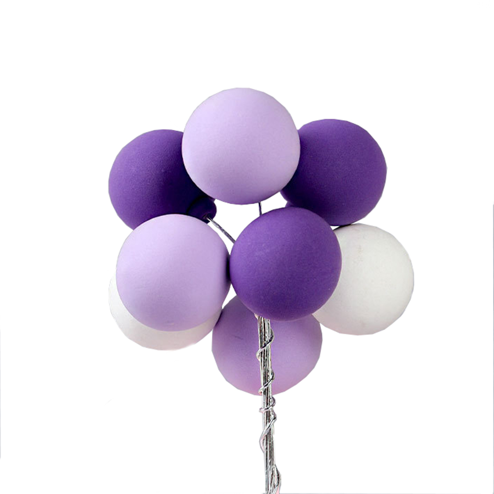 8 stk/bunke blandede fargeballonger leirkaketopperballer kakedekor bryllup bursdagsfest babyshower-gave dessertdekorasjoner