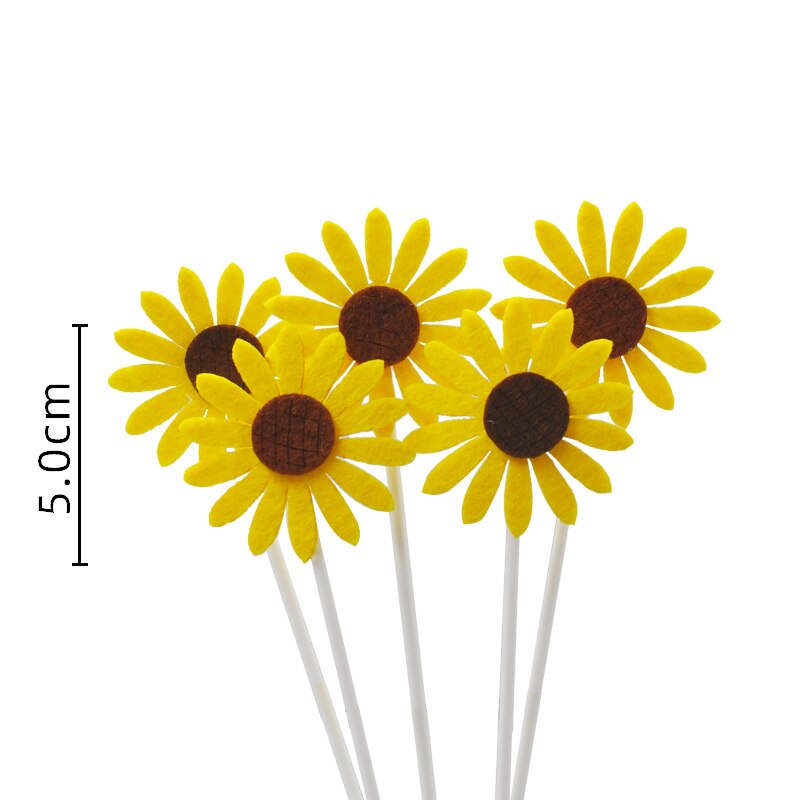 Boerderij Cake Topper Dier Koe Paard Cartoon Verjaardagsfeestje Baby Decoratie Kinderen Zonnebloem Serie Gelukkig Douche Bakken Taart: 10 Flag