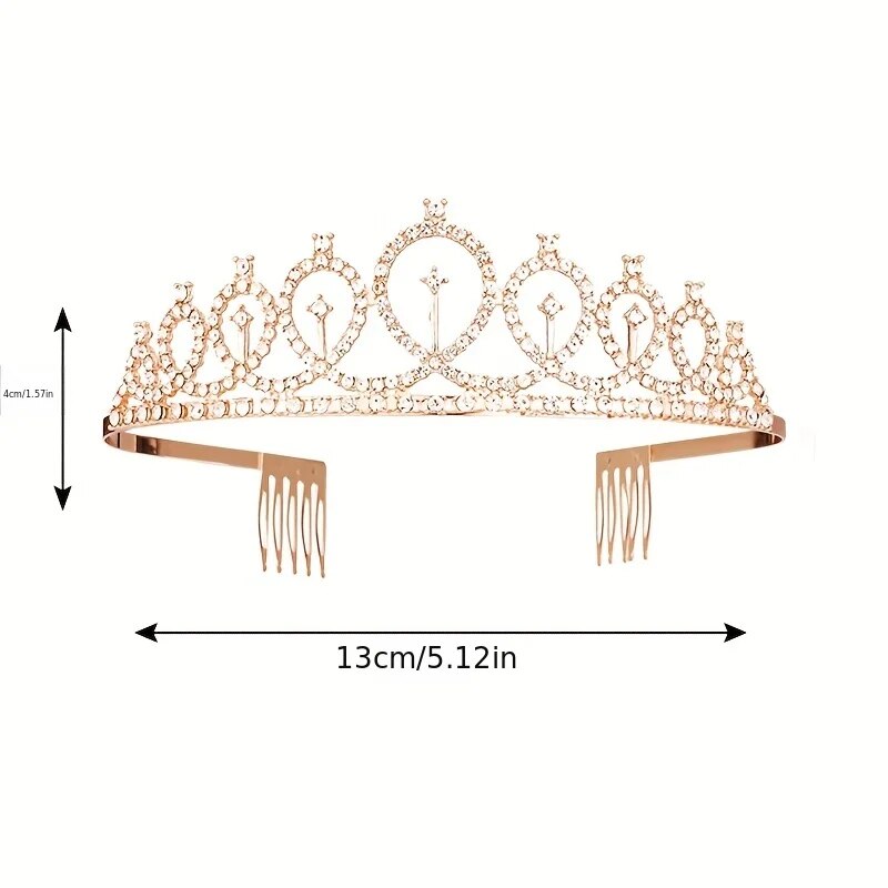 Bling Rhinestone Crystal Crown Tiara Birthday Anniversary Decoration Happy 18 21 30 40 50th Birthday Satin Sash Party Supplies