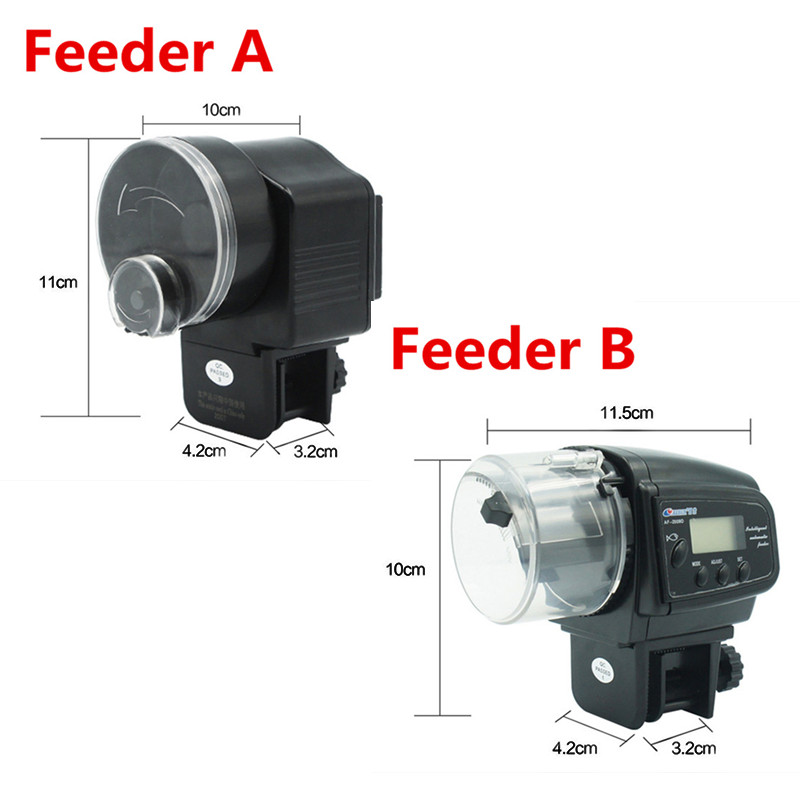Aquarium Automatic Fish Feeder for Fish Tank Auto Feeders with Timer Adjustable Dispenser LCD Display Betta Turtle Pet Feeding