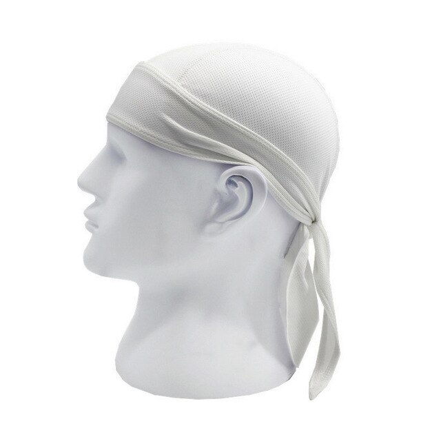 Mannen Cool Beanie Snood Piraat Hoed Workout Fietsen Fiets Magic Quick Dry Bandana Hoeden: WHITE