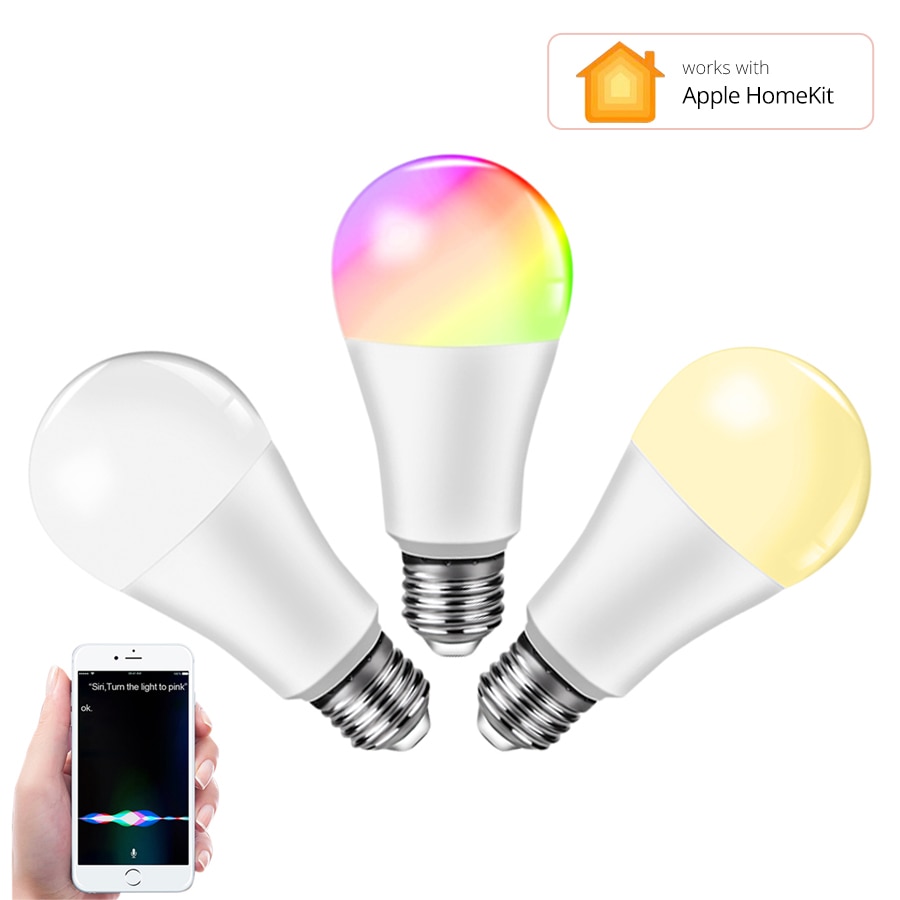Siri Voice Control Smart Home Led Gloeilamp 15W E27 Rgb + W + Cw Wifi Smart Lamp Werkt met Apple Homekit App Dimbare Full Color