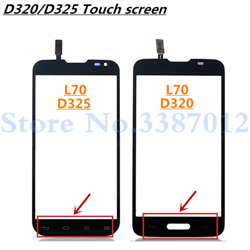 Touch Screen For LG L70 D320 D321 D320N Dual D325 Touchscreen LCD Display Digitizer Front Panel Glass Cover