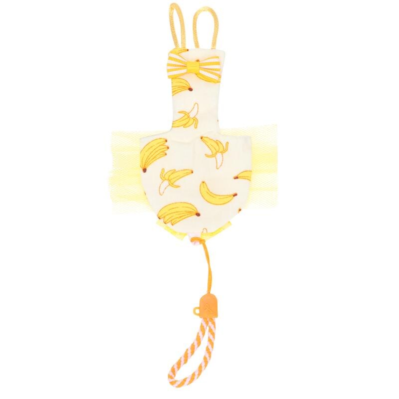 1pc adorável roupas de pássaro pano macio pássaro fralda pet pássaro papagaio vôo terno pano de limpeza suprimentos pássaro: Yellow L