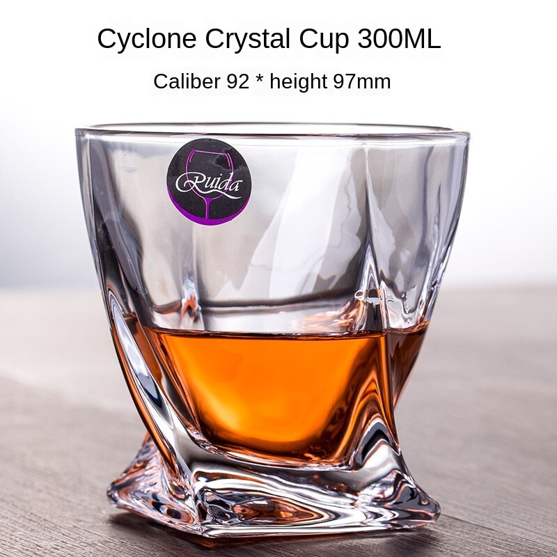 Vierkante kristallen whiskyglazen voor thuis, bar, bier, water en feest, hotel, bruiloft, glazen en drinkgerei: Wervelwind