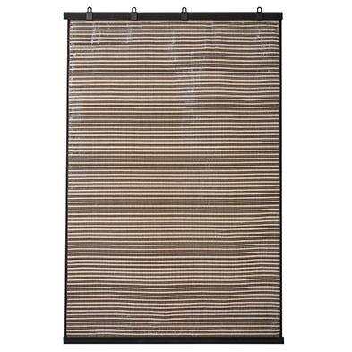 Summer Sunshade Sunscreen Vertical Curtains Roll Simple Paste Wall-mounted Hollow Breathable Shade Curtain Cn(origin) PVC: brown L