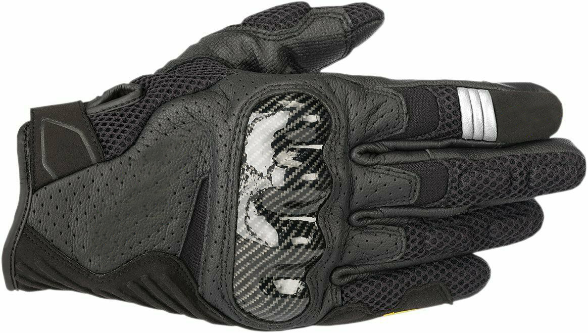 Alpine Marquez SMX-1 Air V2 Vented Motorbike Leather Motorcycle Glove Motocross Riding Gloves: Yellow / XL