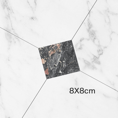 10pcs Self-Adhesive Floor Tile Stickers PVC Waterproof Wall Ceramic Sticker Wear-resistant Art Diagonal Home Decoration: B1