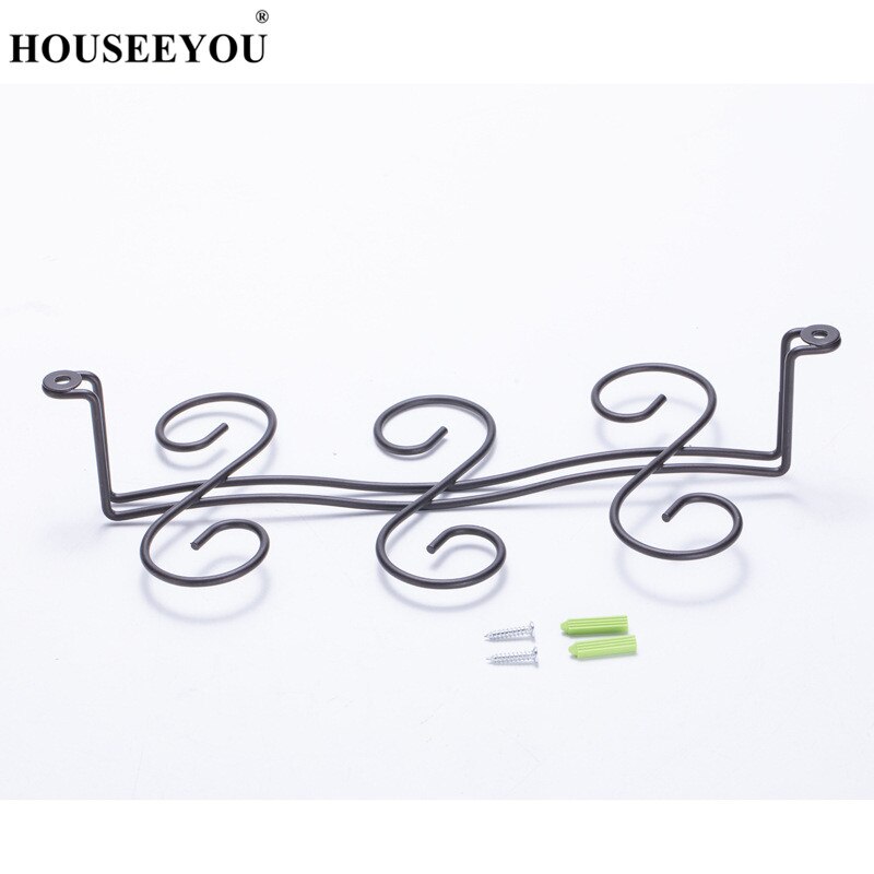 Jern kunst køkken 6 glas vin glas stativ metal håndværk bæger bøjle hylde vin glas holder dekorativ stilk tilbehør bar tilbehør: Default Title