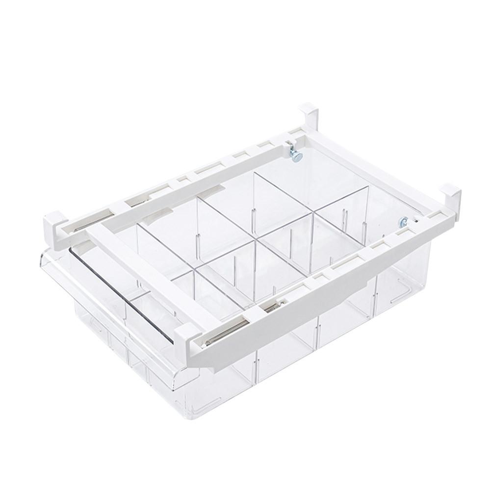 1/4/8 Compartment Refrigerator Drawer Organizer Bin Transparent Fridge Storage Bin Containers for Pantry Freezer Snack Container: 8 grid 1pcs