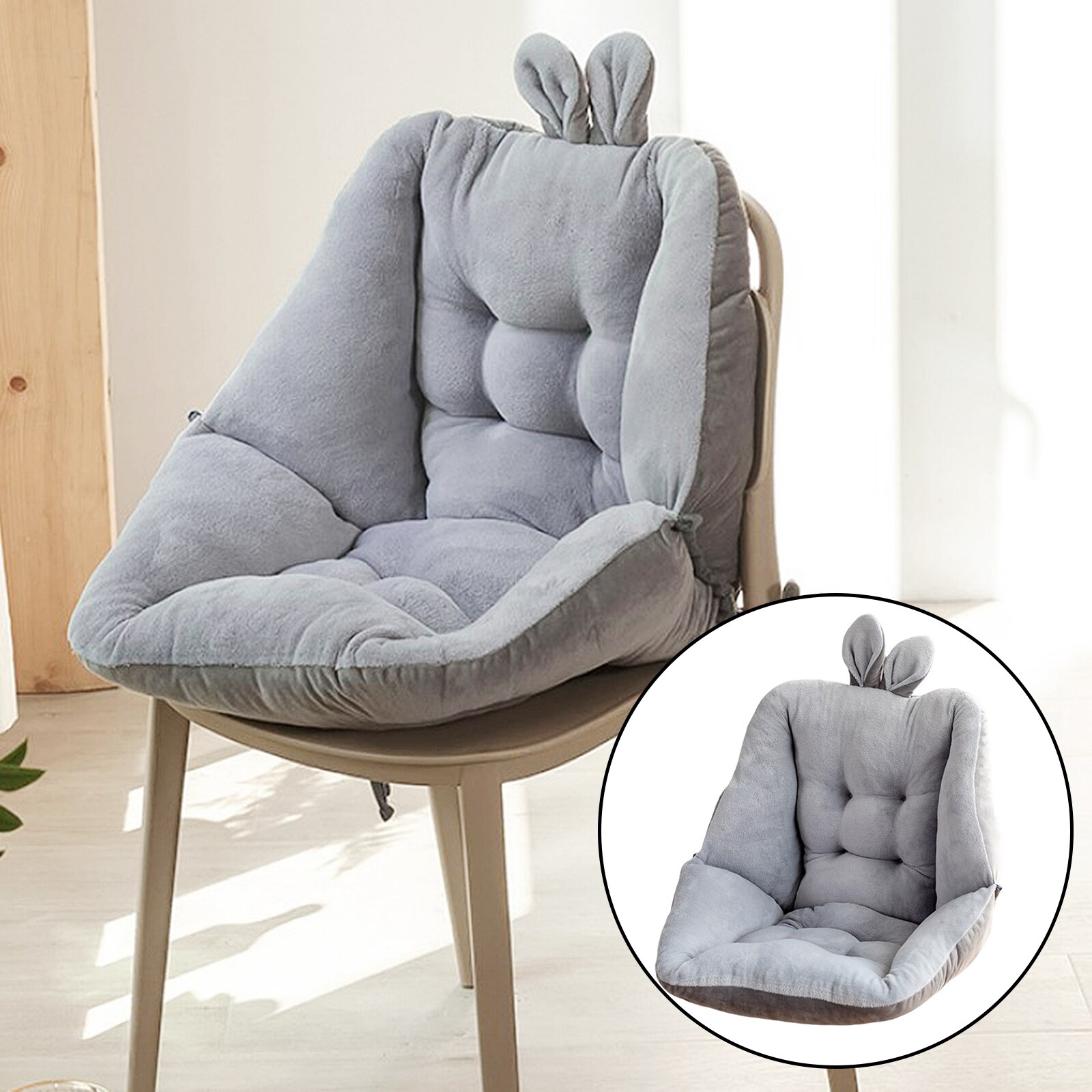 Armrest Egg Chair Seat Cushion Swing Rocking Chair Cushion Pad High Back Seat: Gray