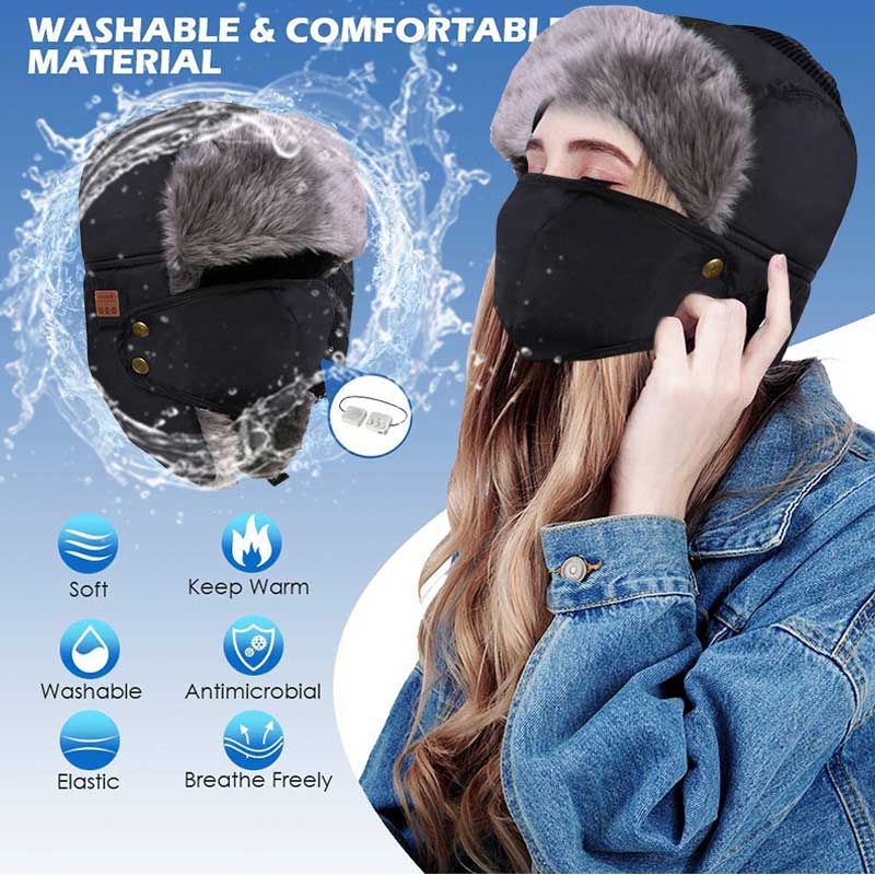 Bluetooth 5.0 écouteur hiver casquette chaude casque sans fil haut-parleurs de musique intégré Microphone universel hiver d'anniversaire