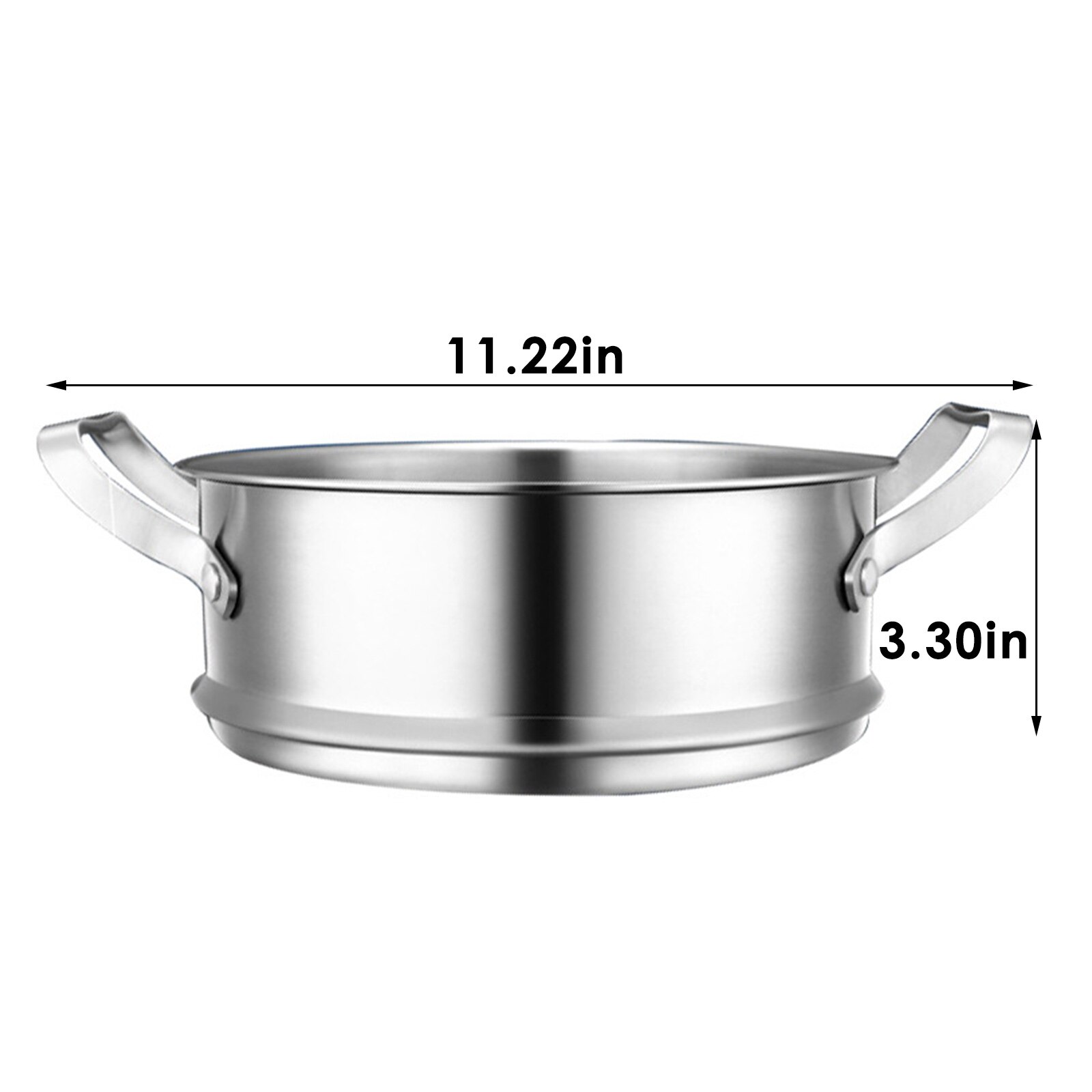 20Cm Rvs Steamer Pot Soep Pot Universele Kookpotten Voor Inductie Kookplaat Gasfornuis Kokend Soep Dampende Pot