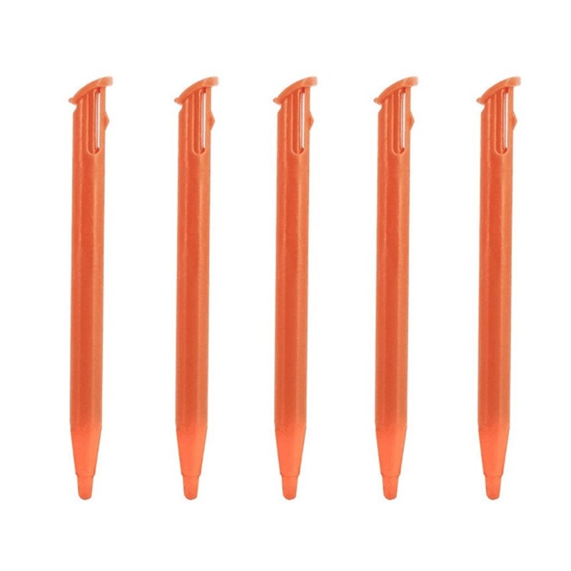 Aktiver stylus-stift (5er -pack) für mobile touchscreens der spielkonsolen 2ds ll/xl, universeller touchscreen-stift: Orange