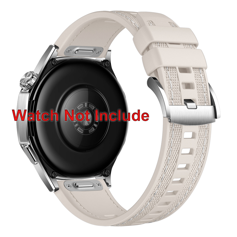 Silikonvävt armband för oneplus watch 2 3 22mm push-on armband för oneplus watch 3/2/2r 22mm män kvinnor armband: Vit svart / 12mm
