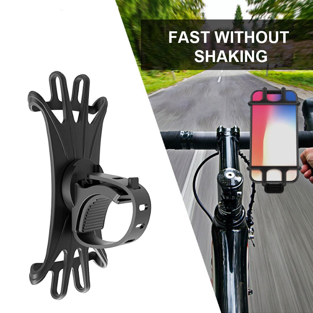 Universal silikone cykel telefon holder motorcykel cykel mobil mobiltelefon holder styr klip holder til iphone samsung