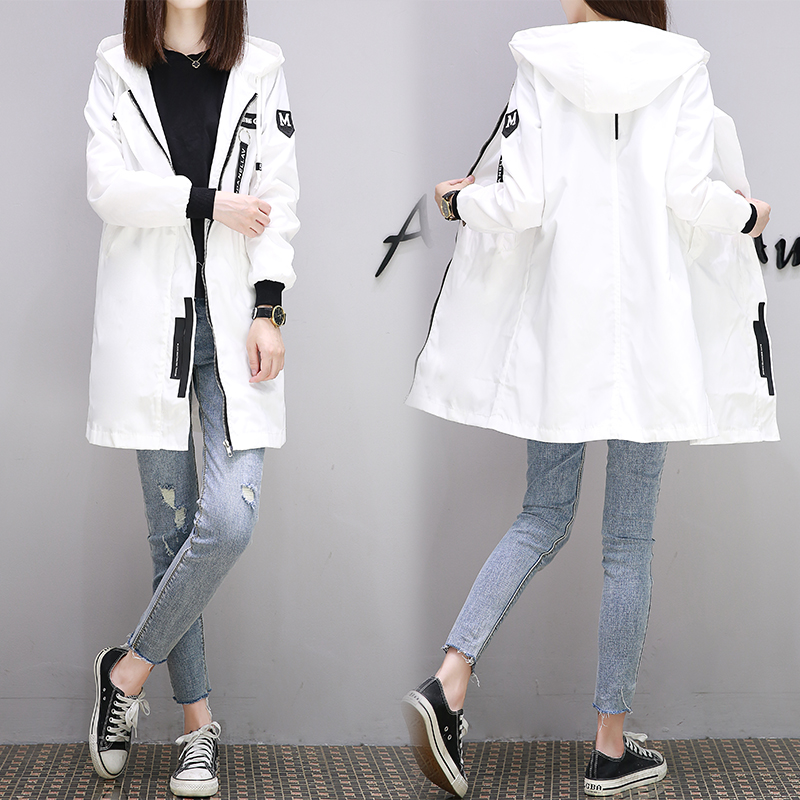 Trench-coat décontracté à manches longues et capuche pour femme, style militaire, mi-long, vert armée, casaco  lm028, printemps-automne