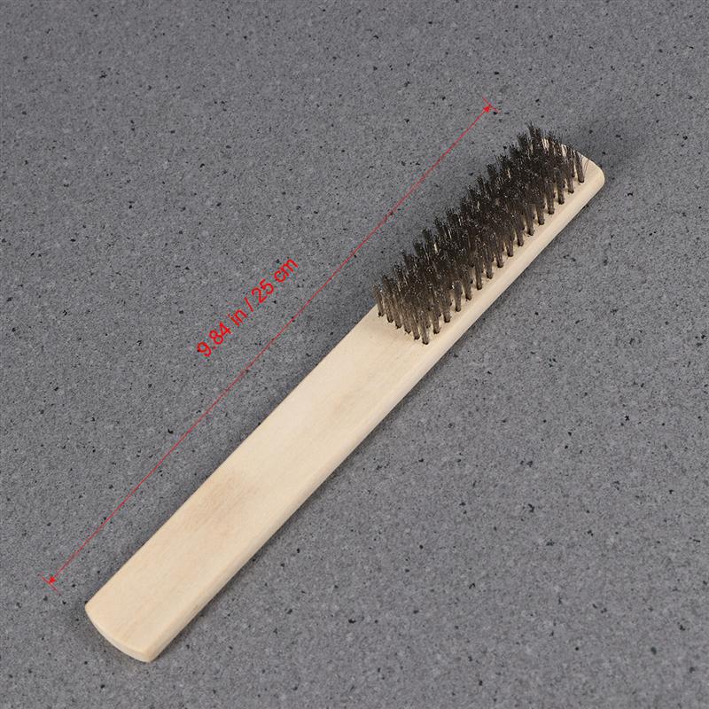 Soft Steel Wire Brush Comfortable Grip Handle 6-Row Steel Wire Brush Scrub for Cleaning