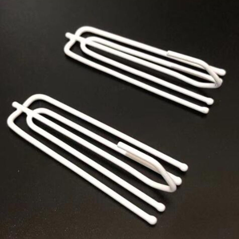 Gancho de cinta de cortina de cuatro tenedores de Metal blanco y plateado, abrazadera de anillo de tela, pistas DIY, gancho individual, decoración de ventana para el hogar, accesorio de cortina D4: Blanco