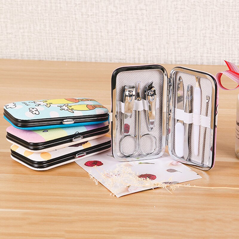 8 unids/set de acero inoxidable cortaúñas herramienta cortador de uñas pedicura de viaje portátil higiene uñas de manicura herramientas
