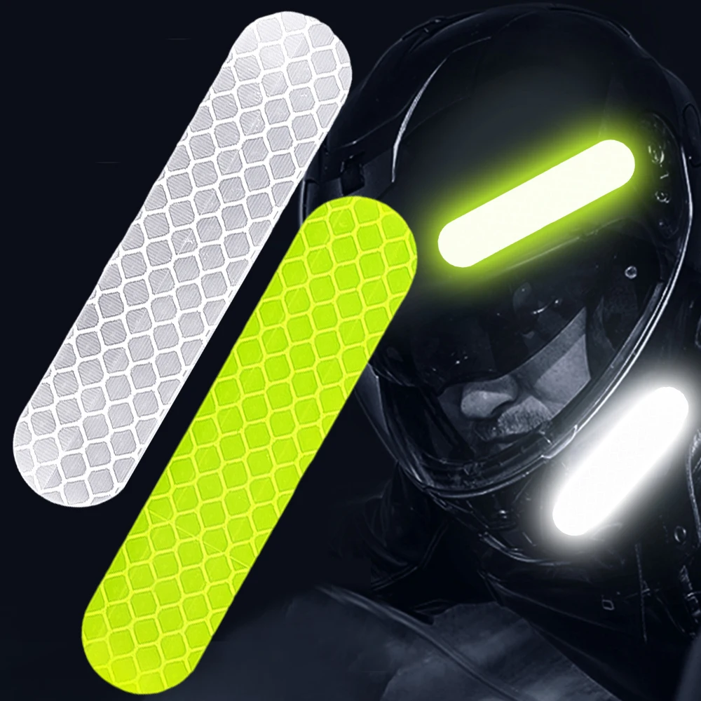 10/40/80pcs Nachtrijden Veiligheidswaarschuwing Reflecterende Stickers Universele Motor Fiets Skihelm Waarschuwing Reflecterende Stickers