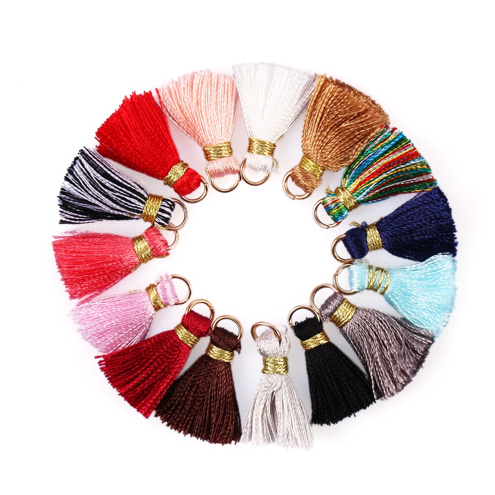 10 st 2cm mini polyester siden tofsar smycken hantverk diy örhänge gör hängande leveranser plagg sy heminredning