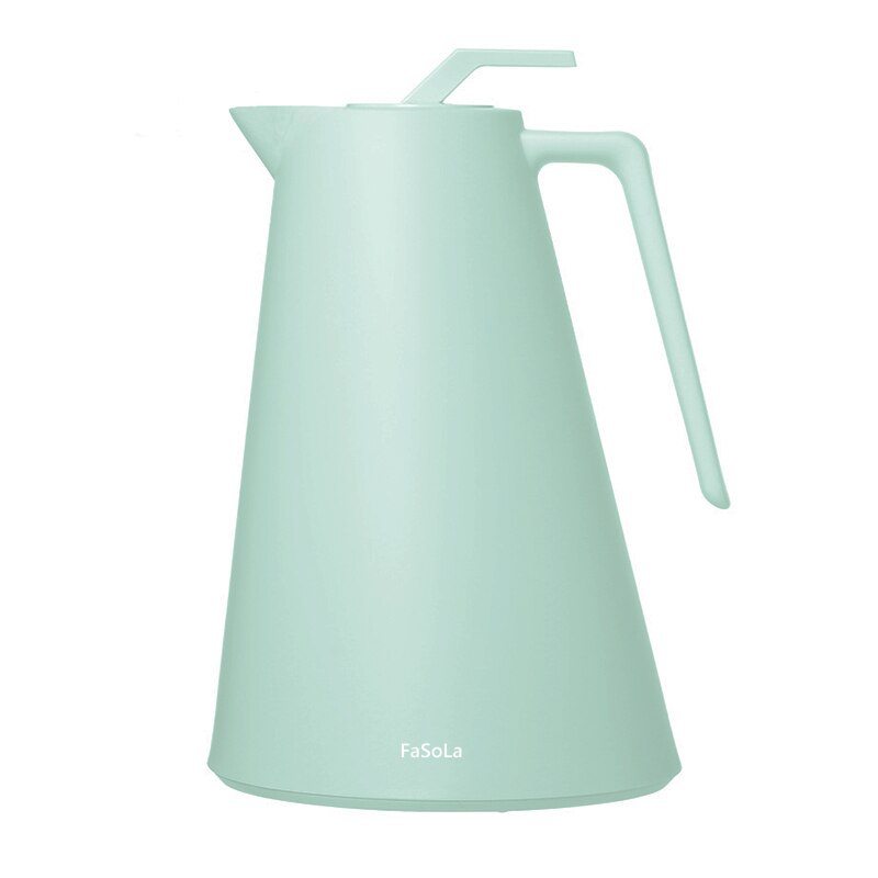 Termo grande de PP para el hogar, jarra de plástico para agua, revestimiento de vidrio plateado de cobre, tetera de café, ollas de té , artículos de cocina, 1000ML: Green