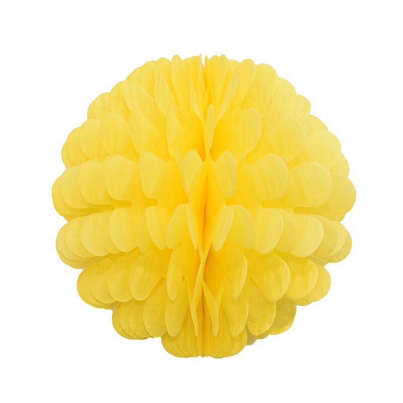 1 pc 20/25 cm Papier Bommel Blume Ball Heimat Hochzeit Dekoration Baby Dusche Geburtstag Partei Liefert Dekorative Papier pom Poms: Gelb / 25cm