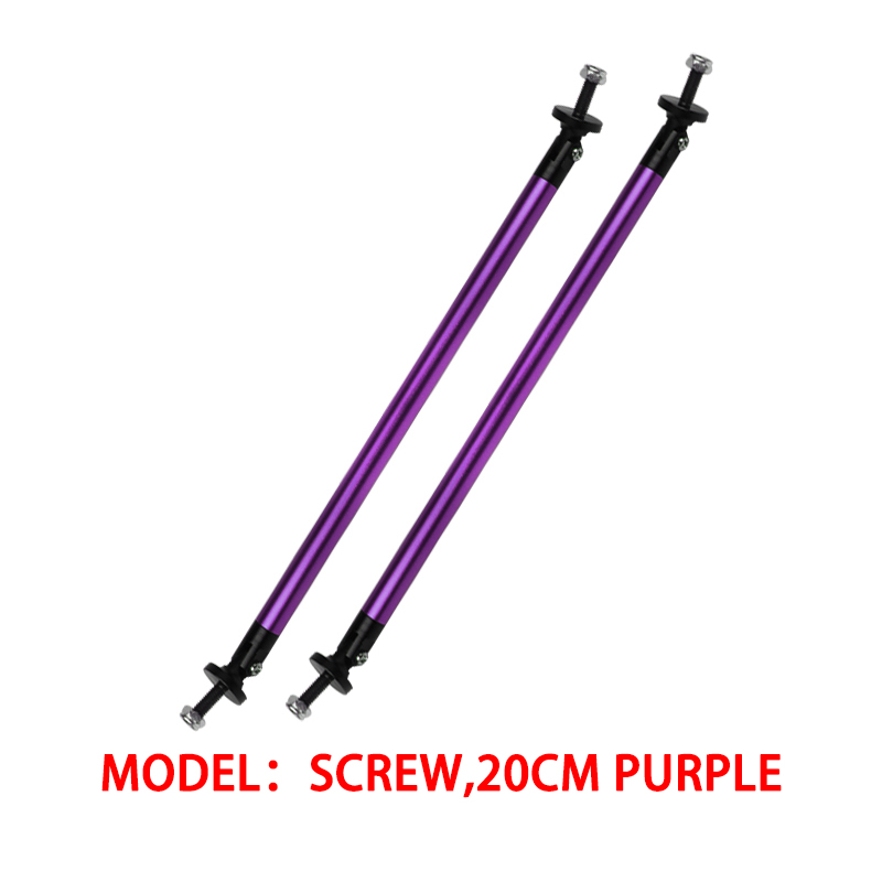 2psc 150Mm Universele Auto Splitter Staven Racen Verstelbare Voorbumper Lipsteun Steunsteun Beugel Trekband Pull Bar Kit: Coral Red