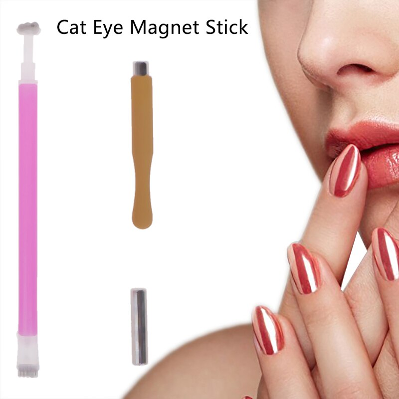Nail art magnet stick cat eye magnet til uv gel lak polish 9d cat eye line strip effekt stærk magnetisk pen nail art værktøjer