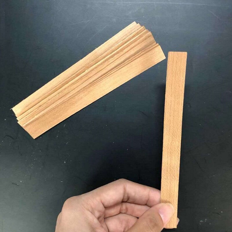 20Pcs Wooden Candles Wick Aromatherapy candle wick with Sustainer Core for DIY Candle Making Kit Supplies Handmade Soy Parffin W: 1.3x13cm
