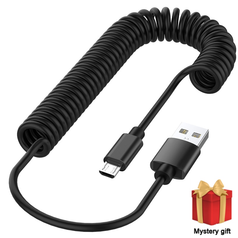 Frühling USB Kabel Versenkbare Mikro USB Typ C Ladung Daten Kabel USB Typ-C Ladegerät Draht Kabel Adapter Schnelle für Samsung Android