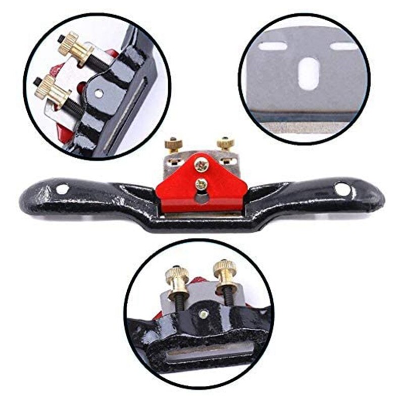 3 uds herramientas de carpintería, afeitado de radios ajustable de 9 pulgadas con Base plana y cuchilla de Metal, Mini cepilladora de madera de 4 pulgadas, peine de 12 pulgadas